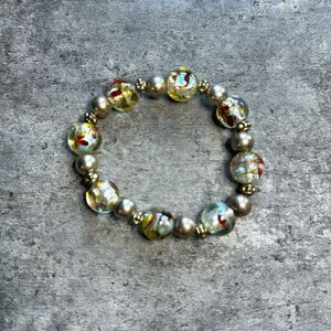 BRACELET Glass/Resin Beaded Bracelet Elastic